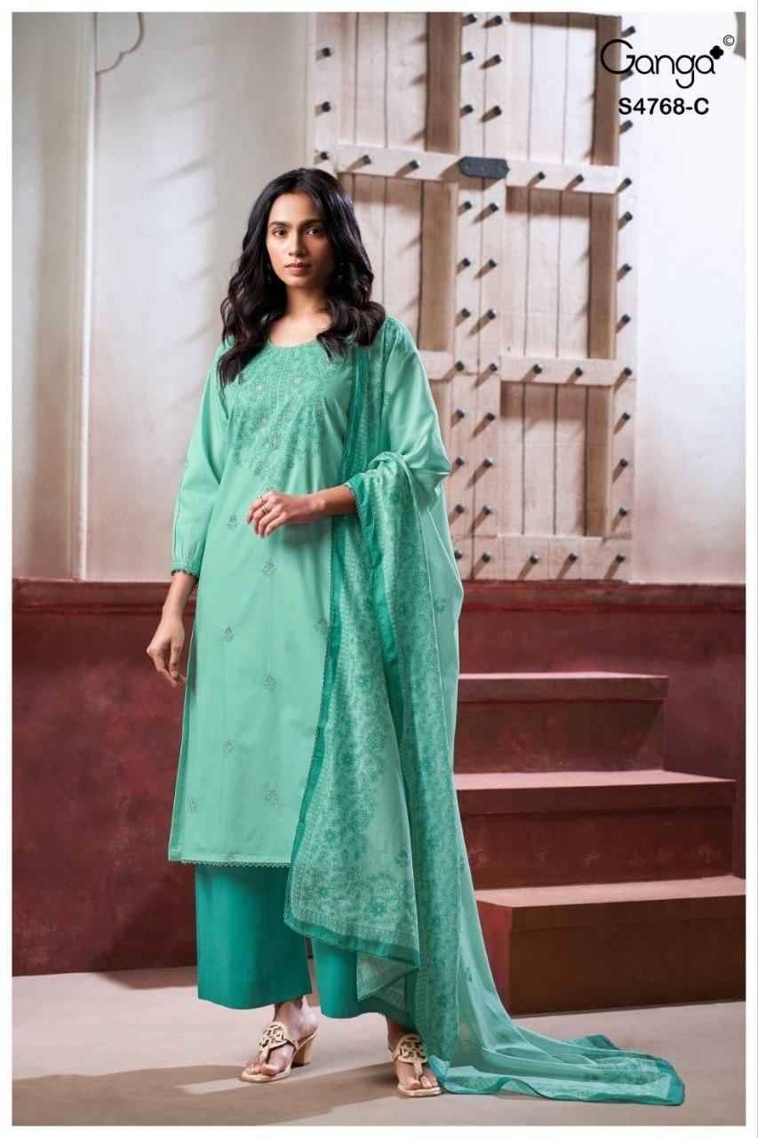 GRISHMA 4768 Series By Ganga Fashion Beautiful Festive Suits Stylish Colorful Fancy Casual Wear & Ethnic Wear PREMIUM COTTON Dresses At Wholesale Price
